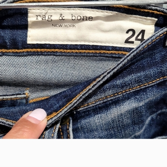 Rag & Bone Cate Mid Rise Blue Skinny Jeans Size 24 - Picture 10 of 12